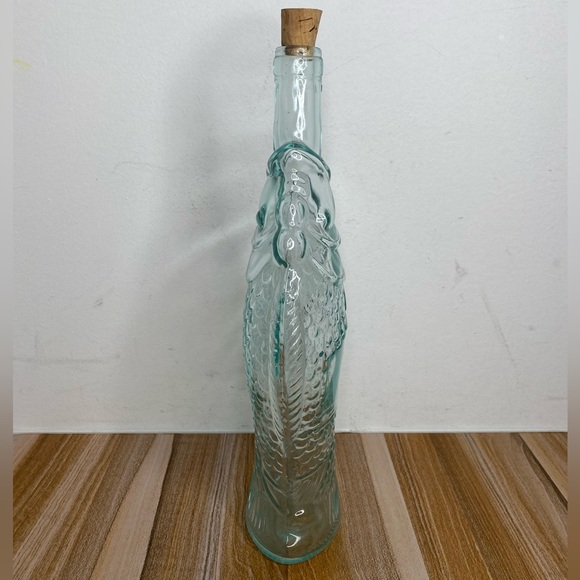 Pescenvino Vintage 13" Italian Glass Fish Shaped Antinori Wine Bottle Decanter - Picture 3 of 7